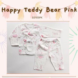 Baby Pajama/Set/Top/Pants/Newborn/Infant/Baby/Spring/Summer/Happy Teddy Bear